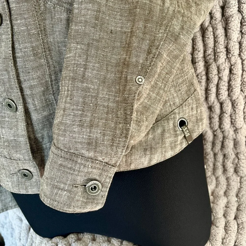 Mexx Light Brown Linen Blend Utility Jacket – Size 12 - Picture 7 of 14